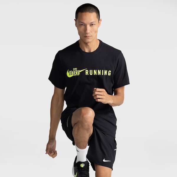 Camiseta Nike Dri-Fit Standard Run Masculina | Cor: PRETO | Tamanho: G