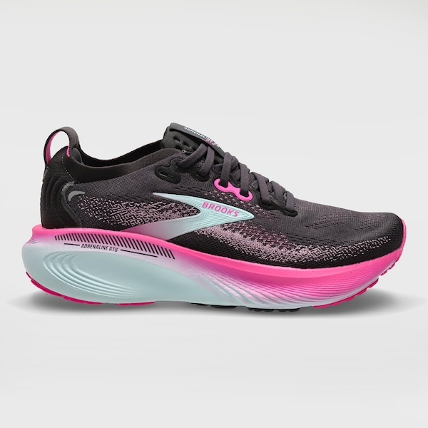 Tênis Unissex Brooks Adrenaline GTS 25 | Cor: PRETO/ROSA | Tamanho: 38