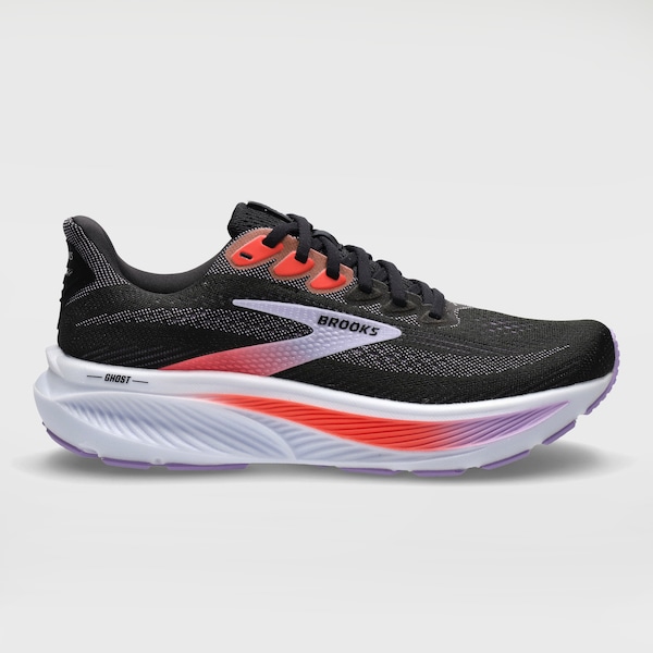 Tênis Unissex Brooks Ghost 17 | Cor: PRETO/ROXO | Tamanho: 36