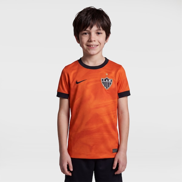 Camisa do Atlético MG III 2026/27 Nike Torcedor Infantil | Cor: LARANJA/PRETO | Tamanho: G