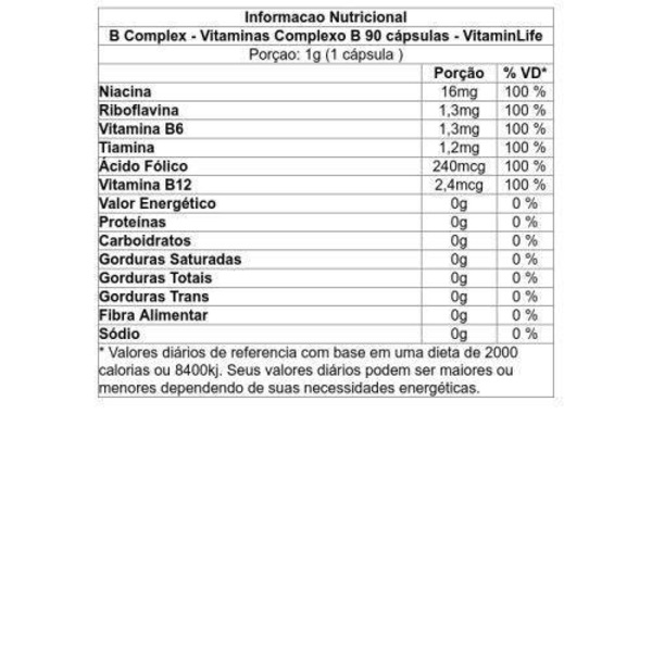 Vitaminico b suplemento complexo