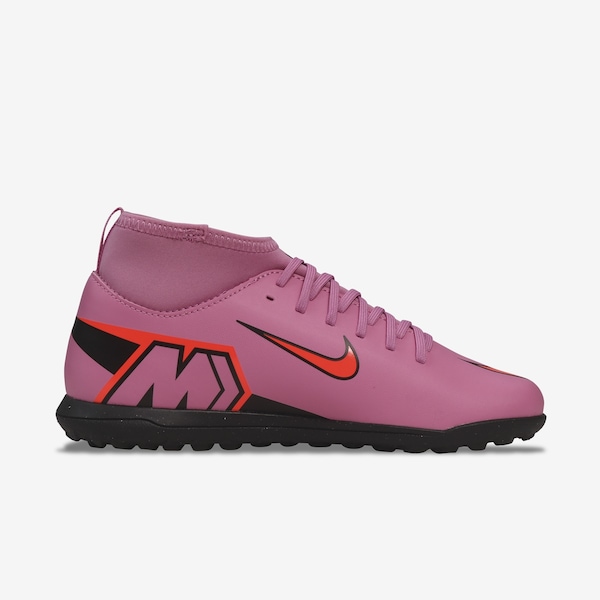 Vista 2 Chuteira Society Infantil Nike Jr Mercurial Superfly 10 Club ROSA/VERMELHO Nike ROSA/VERMELHO