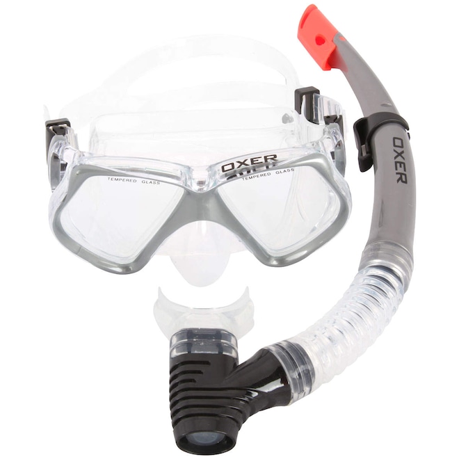 Kit de Mergulho: Snorkel e Máscara de Mergulho Oxer Pro - Adulto - Foto 1