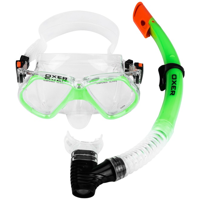 Kit de Mergulho: Snorkel e Máscara de Mergulho Oxer Pro - Adulto - Foto 1