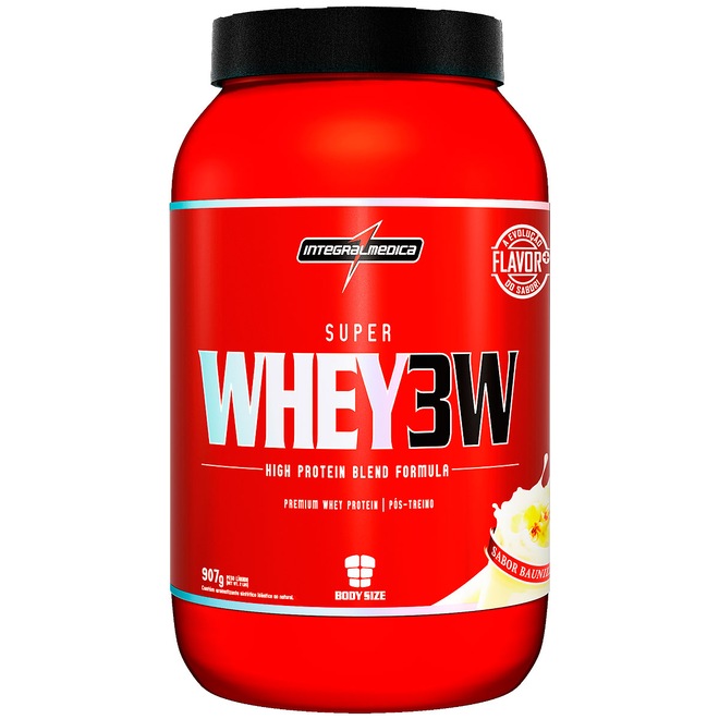 Whey Protein Integralmédica Baunilha 3W Super - 907g - Foto 1