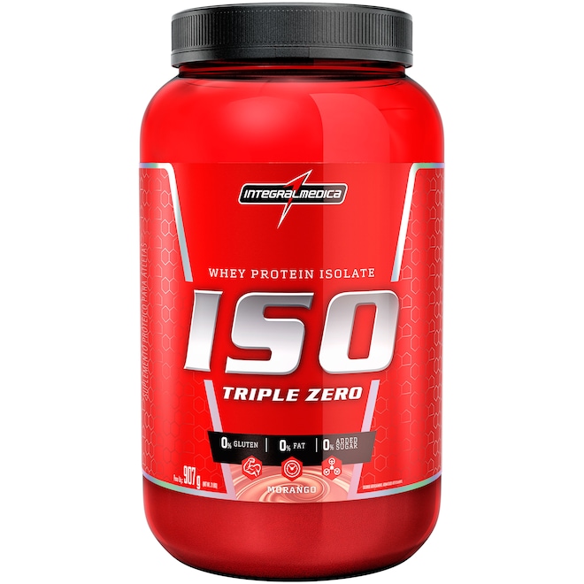 Whey Protein Integralmédica Morango ISO Premium - 907g - Foto 1