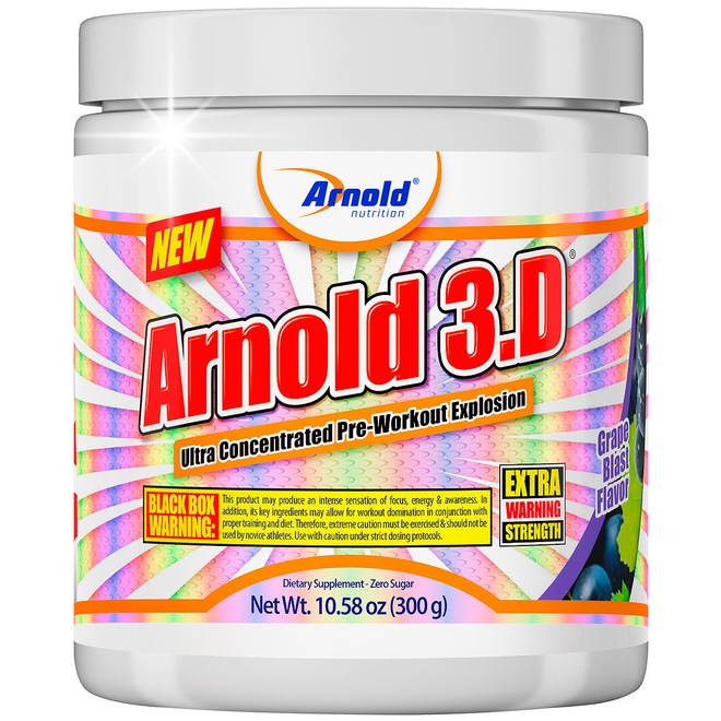 Pré-Treino Arnold Nutrition Arnold 3D - Uva - 300g - Foto 1