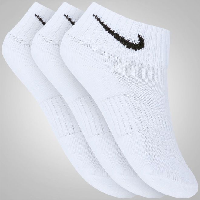 Kit de Meia Nike CTN Cush com 3 - Infantil - Foto 1