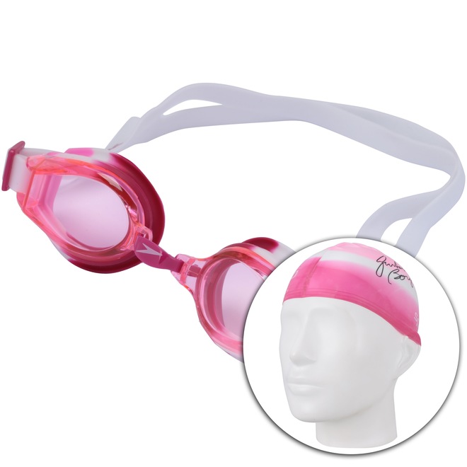 Kit de Natação Speedo Swim 3.0 com Óculos + Touca - Infantil - Foto 1