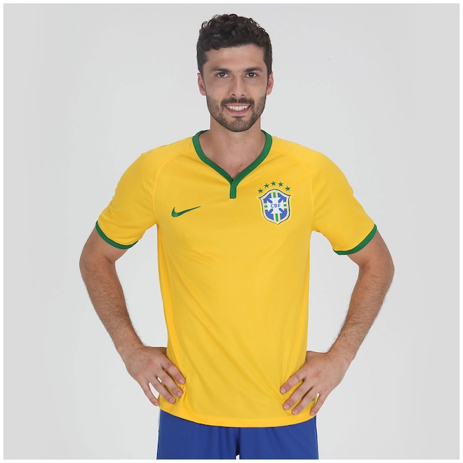 Camisa  do Brasil Amarela Nike Torcedor 2014 s/n° - Masculina - Foto 1