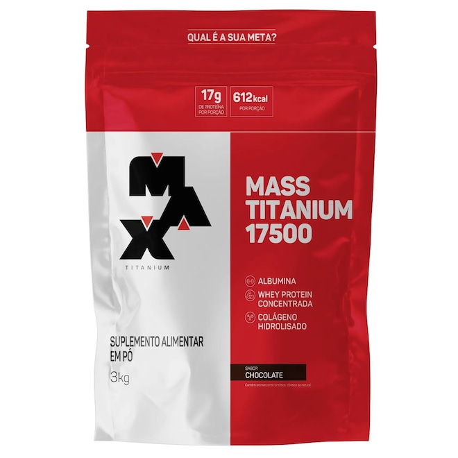 Whey Protein Max Titanium Chocolate Mass 17500 - 3Kg - Foto 1