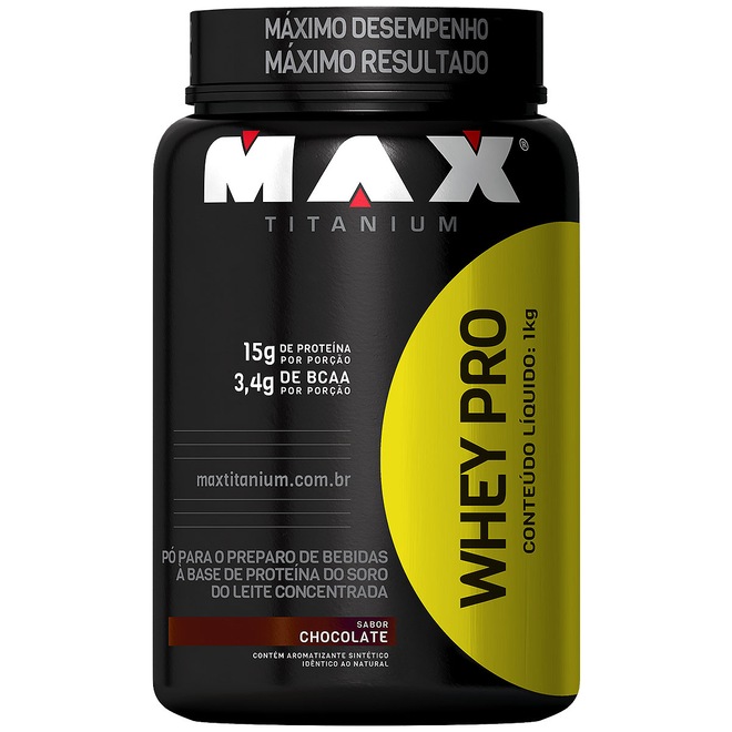 Whey Protein Max Titanium Chocolate Pro - 1kg - Foto 1