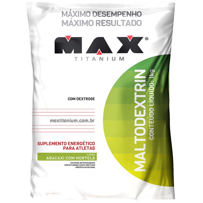 Maltodextrina Max Titanium Malto Dextrin - Abacaxi com Hortelã - 1Kg - Foto 1