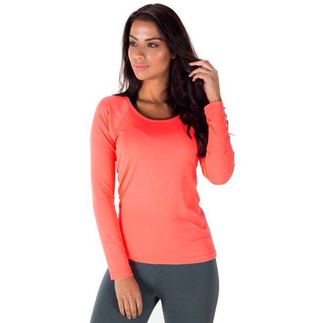 Camiseta Manga Longa com Proteção Solar UV50+ Oxer Custom - Feminina - Foto 2