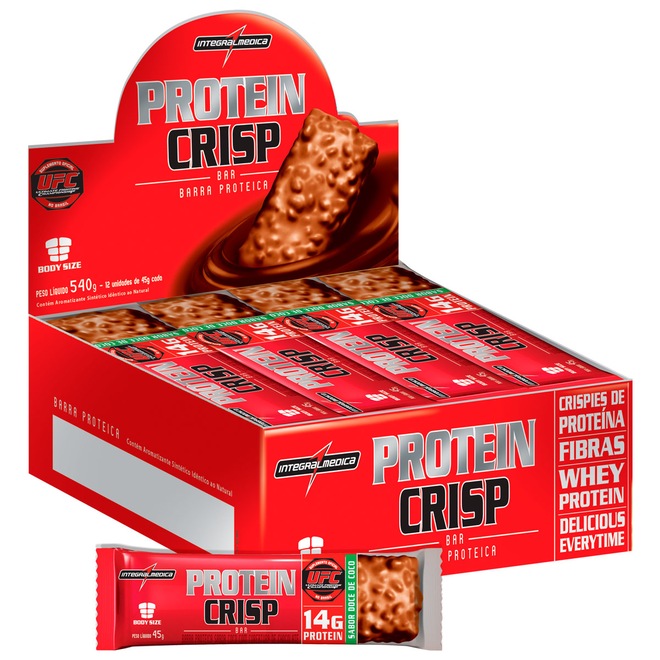 Barra de Proteína Integralmédica Protein Crisp - Doce de Coco - 12 Unidades - Foto 1