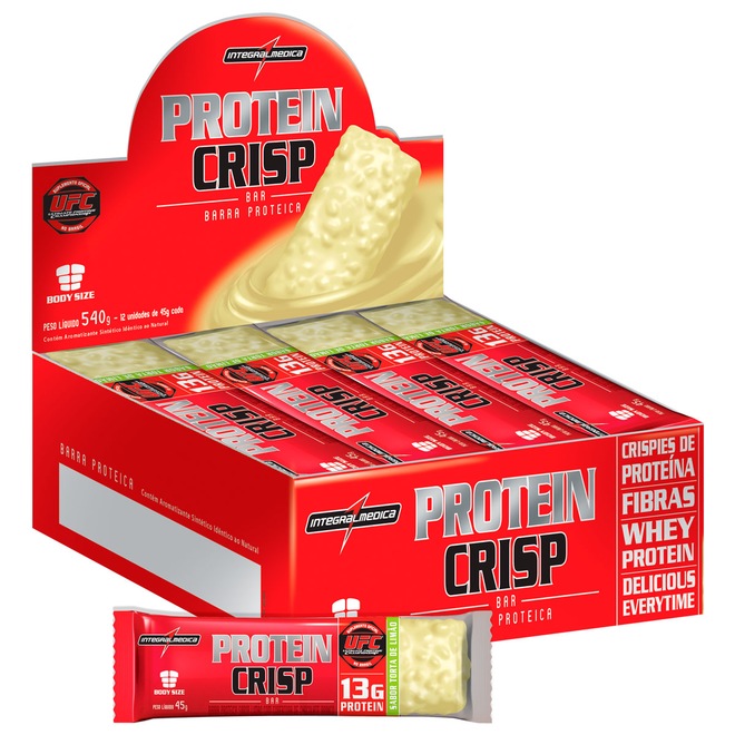 Barra de Proteína Integralmédica Protein Crisp - Torta de Limão - 12 Unidades - Foto 1