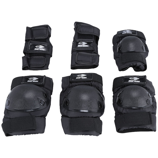 Kit de Proteção para Skate com Joelheira, Cotoveleira e Luvas Mormaii - Foto 1