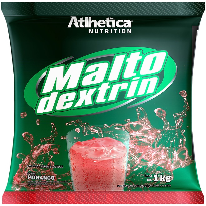 Maltodextrin Atlhetica - Morango - 1Kg - Foto 1