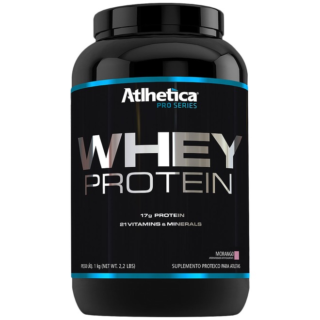 Whey Protein Atlhetica - Morango - 1Kg - Foto 1