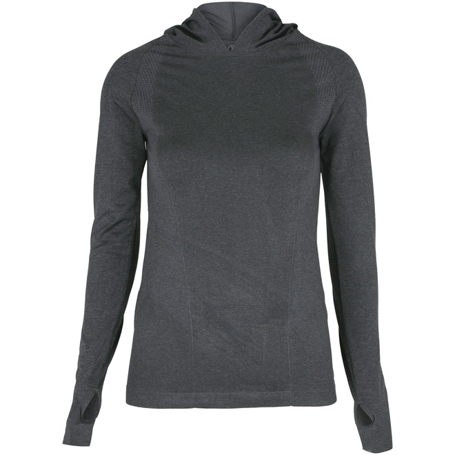 Camiseta Manga Longa com Capuz Oxer Seamless - Feminina - Foto 1