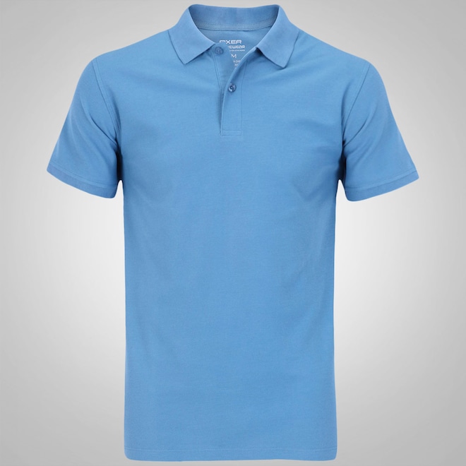 Camisa Polo Oxer Básica Terry - Masculina - Foto 1