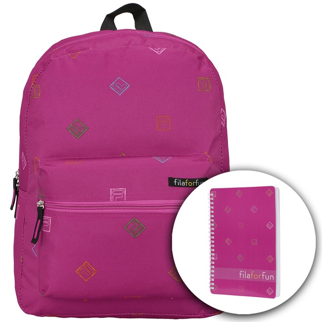 Mochila Fila For Fun com Caderno Espiral - Foto 1