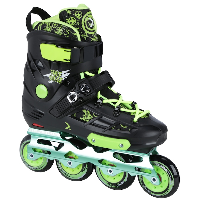 Patins Oxer Freestyle - In Line - Freestyle / Slalom - ABEC 9 - Base de Alumínio - Foto 1