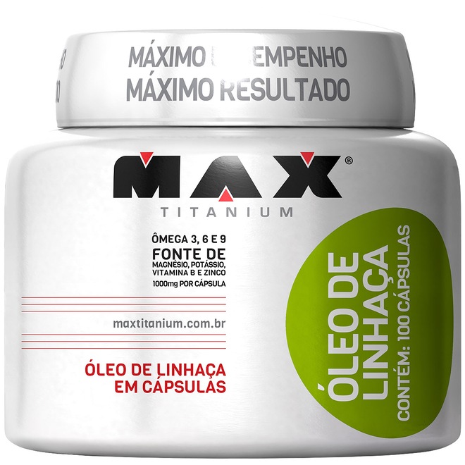 Óleo de Linhaça Max Titanium - 100 Cápsulas - Foto 1