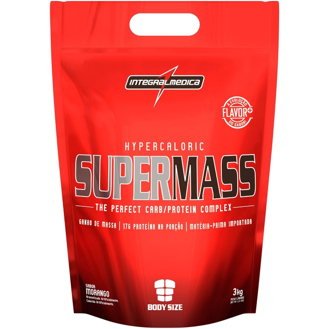 Hipercalórico Integralmédica Supermass - Morango - 3Kg - Foto 1
