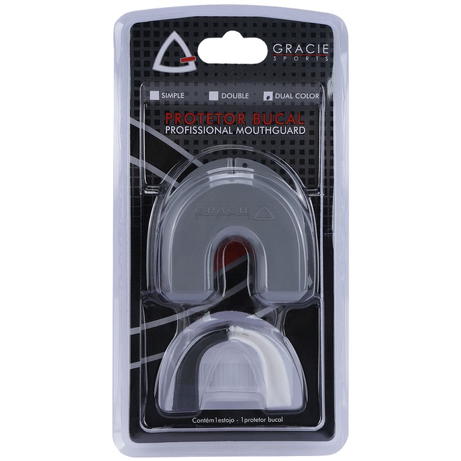 Protetor de Boca Gracie Dual Color com Estojo - Foto 1