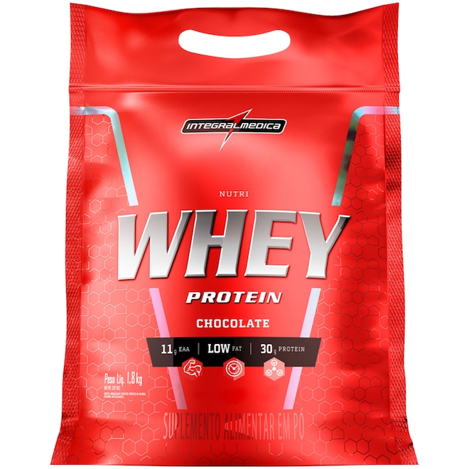 Whey Protein Integralmédica Nutri Whey Protein - Chocolate - 1,8Kg - Foto 1