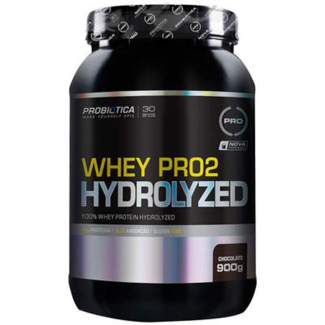 Whey Protein Probiótica Whey Pro2 Hydrolized - Chocolate - 900g - Foto 1