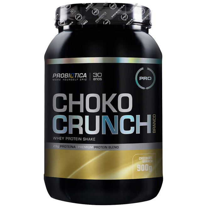 Shake Probiótica Choko Crunch Protein - Chocolate Branco - 900g - Foto 1
