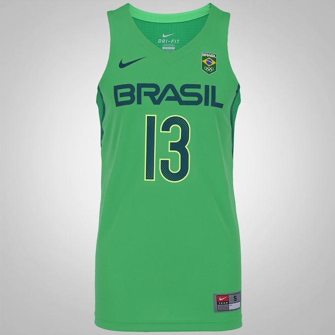 Camisa Regata do Brasil Nike Basquete Rio de Janeiro - Nene - Masculina - Foto 1