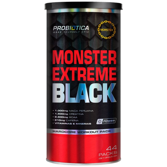 Monster Extreme Black Probiótica - 44 Packs - Foto 1