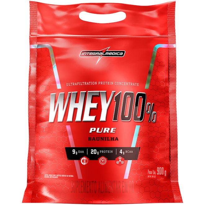 Whey Protein Integralmédica Baunilha 100% Pure - 900g - Foto 1