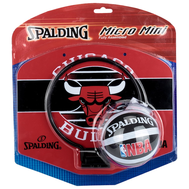 Tabela de Basquete Spalding Chicago Bulls Micro Mini + Minibola - Infantil - Foto 1