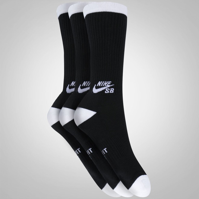 Kit de Meias Nike SB Crew com 3 Pares - Adulto - Foto 1