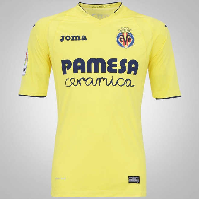 Camisa Villarreal I 16/17 Joma - Masculina - Foto 1