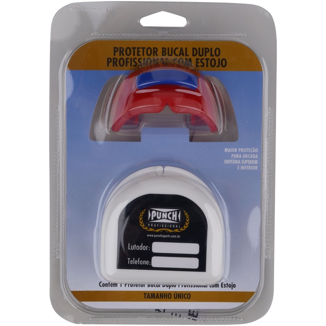 Protetor Bucal Duplo Punch Profissional com Estojo - Foto 1