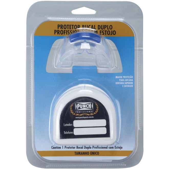 Protetor Bucal Duplo Punch Profissional com Estojo - Foto 1