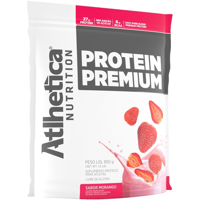 Whey Protein Atlhetica Premium - Morango - 850g - Foto 1