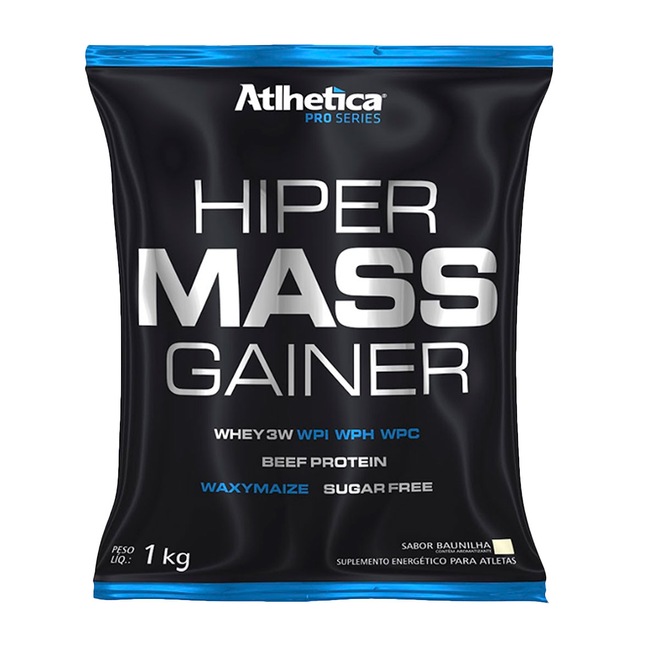 Hipercalórico Atlhetica Hiper Mass Gainer - Baunilha - 1Kg - Foto 1