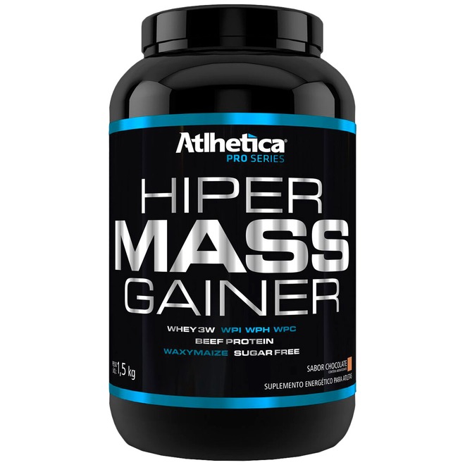 Hipercalórico Atlhetica Hiper Mass Gainer - Chocolate - 1,5Kg - Foto 1