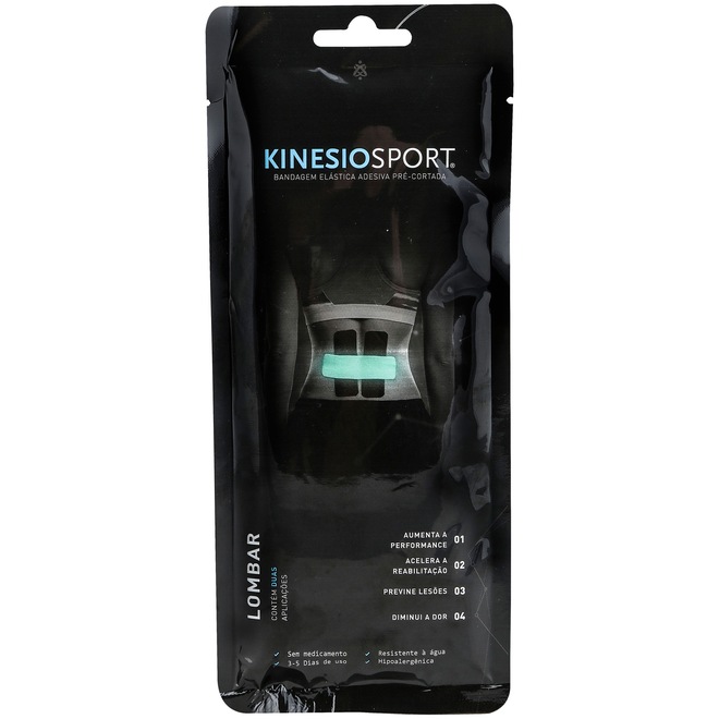 Bandagem Elástica Adesiva Pré-Cortada Kinesio Sport Lombar - Foto 1