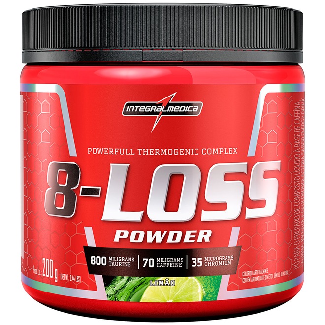 Termogênico Integralmédica 8-Loss Powder - Limão - 200g - Foto 1