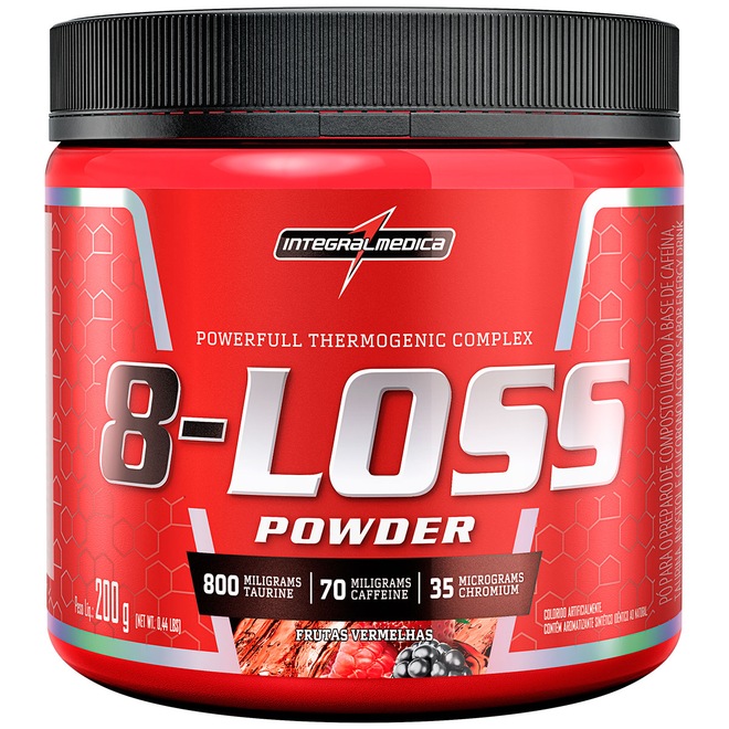 Termogênico Integralmédica 8-Loss Powder - Frutas Vermelhas - 200g - Foto 1