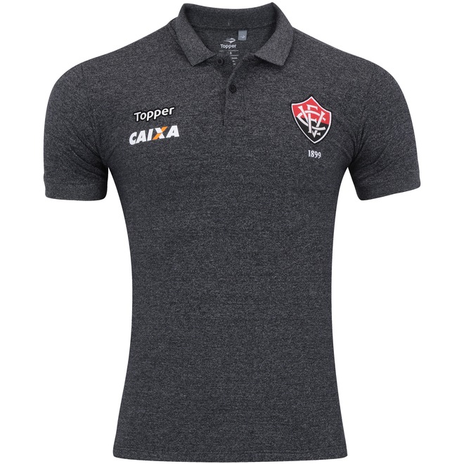 Camisa Polo do Vitória Viagem CT 2017 Topper - Masculina - Foto 1
