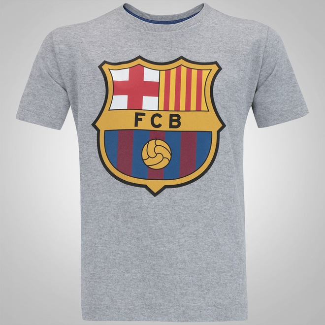 Camiseta Barcelona Brasão - Infantil - Foto 1