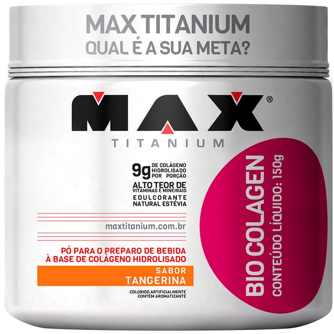 Bio Colagen 150G - Tangerina - Max Titanium - Foto 1